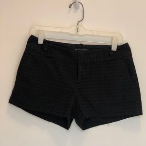 Black cotton minishorts